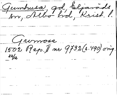 Bild på arkivkortet för arkivposten Gumhusa