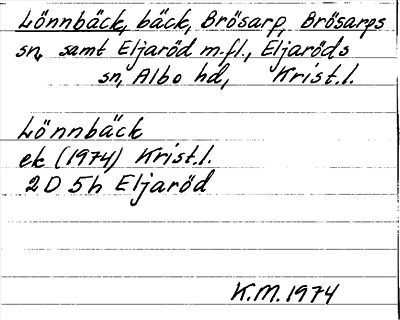 Bild på arkivkortet för arkivposten Lönnbäck