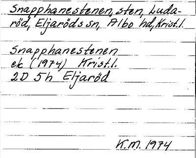 Bild på arkivkortet för arkivposten Snapphanestenen