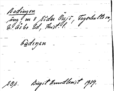 Bild på arkivkortet för arkivposten Badingen