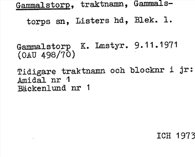 Bild på arkivkortet för arkivposten Gammalstorp