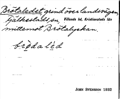 Bild på arkivkortet för arkivposten Brötaledet
