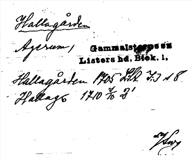 Bild på arkivkortet för arkivposten Hallagården