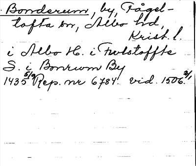 Bild på arkivkortet för arkivposten Bonderum
