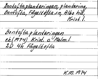 Bild på arkivkortet för arkivposten Bontoftaplanteringen