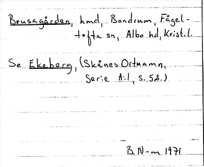 Bild på arkivkortet för arkivposten Brusagården, se Ekeberg