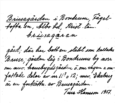 Bild på arkivkortet för arkivposten Brusagården