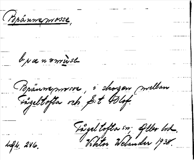 Bild på arkivkortet för arkivposten Brännemosse