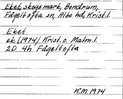 Bild på arkivkortet för arkivposten Eket