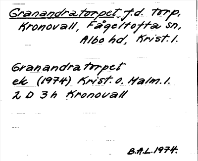 Bild på arkivkortet för arkivposten Granandratorpet
