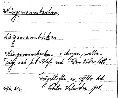 Bild på arkivkortet för arkivposten Hängmannabacken