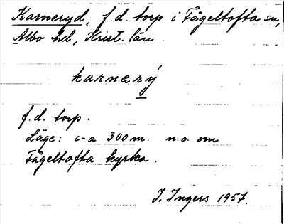 Bild på arkivkortet för arkivposten Karneryd