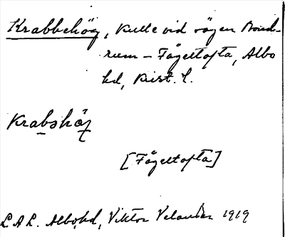 Bild på arkivkortet för arkivposten Krabbehög