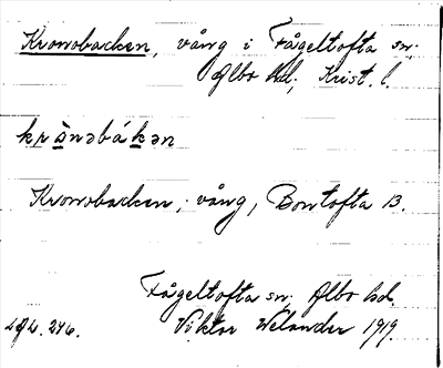 Bild på arkivkortet för arkivposten Kronobacken