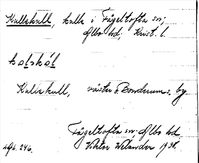 Bild på arkivkortet för arkivposten Kullkull