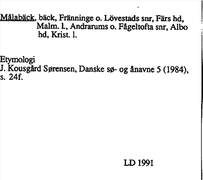Bild på arkivkortet för arkivposten Målabäck