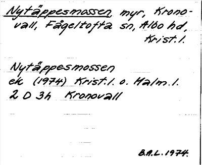 Bild på arkivkortet för arkivposten Nytäppesmossen