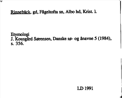 Bild på arkivkortet för arkivposten Rinnebäck
