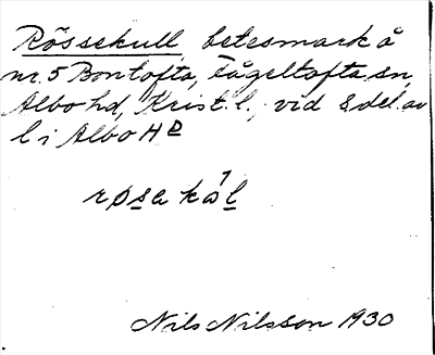 Bild på arkivkortet för arkivposten Rössekull