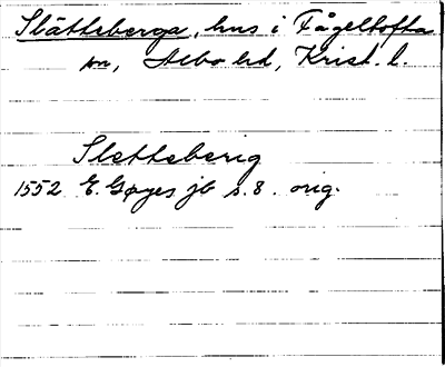 Bild på arkivkortet för arkivposten Slätteberga