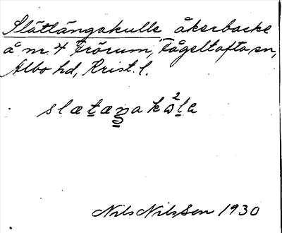 Bild på arkivkortet för arkivposten Slättängakulle