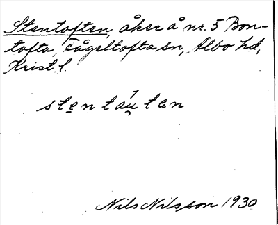 Bild på arkivkortet för arkivposten Stentoften