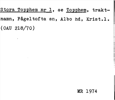 Bild på arkivkortet för arkivposten Stora Topphem, se Topphem