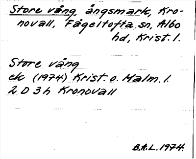 Bild på arkivkortet för arkivposten Store vång
