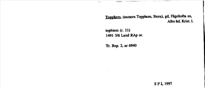 Bild på arkivkortet för arkivposten Topphem (numera Topphem, Stora)