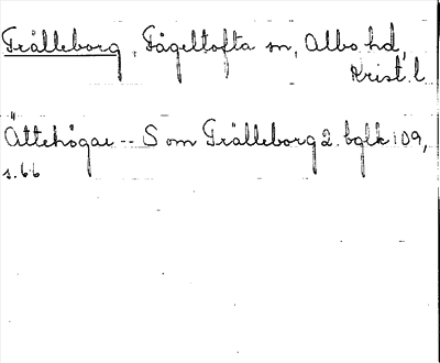 Bild på arkivkortet för arkivposten Trälleberg