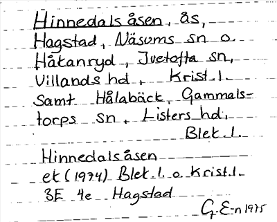 Bild på arkivkortet för arkivposten Hinnedals åsen