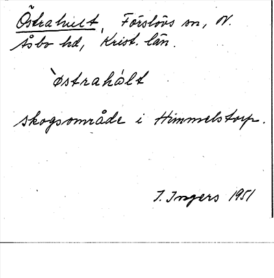 Bild på arkivkortet för arkivposten Östrahult