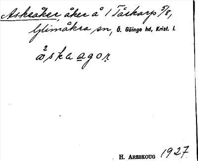 Bild på arkivkortet för arkivposten Askeåker