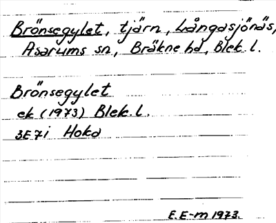 Bild på arkivkortet för arkivposten Brönsegylet