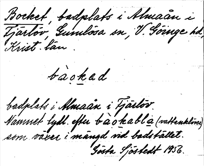 Bild på arkivkortet för arkivposten Bocket