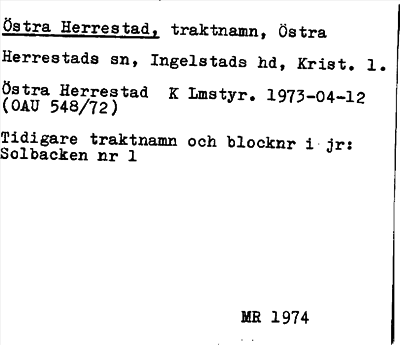 Bild på arkivkortet för arkivposten Östra Herrestad