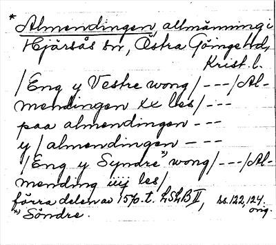 Bild på arkivkortet för arkivposten *Almendingen