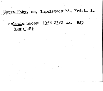 Bild på arkivkortet för arkivposten Östra Hoby