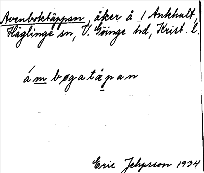 Bild på arkivkortet för arkivposten Avenboktäppan