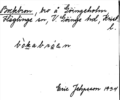 Bild på arkivkortet för arkivposten Bockbron