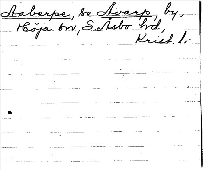 Bild på arkivkortet för arkivposten Aaberpe, se Åvarp