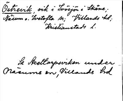 Bild på arkivkortet för arkivposten Östrevik