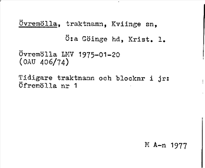 Bild på arkivkortet för arkivposten Övremölla