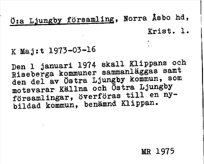 Bild på arkivkortet för arkivposten Östra Ljungby församling