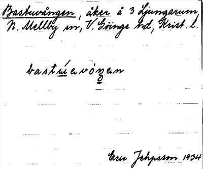 Bild på arkivkortet för arkivposten Bastuvången