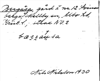 Bild på arkivkortet för arkivposten Bergåsa