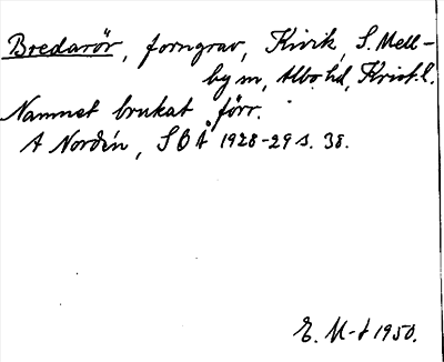 Bild på arkivkortet för arkivposten Bredarör