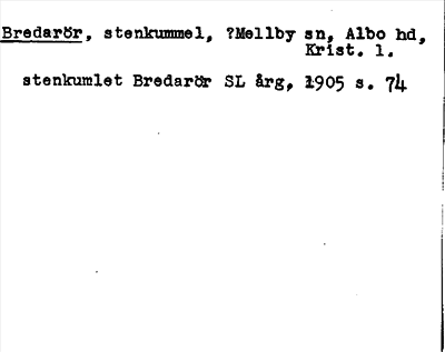 Bild på arkivkortet för arkivposten Bredarör