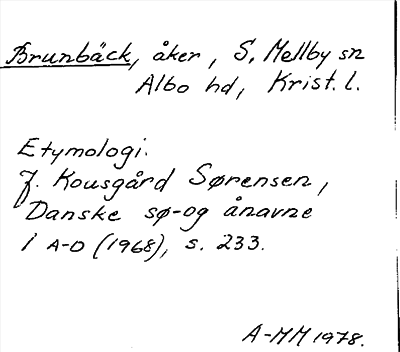 Bild på arkivkortet för arkivposten Brunbäck