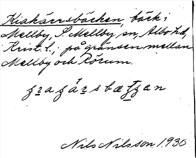 Bild på arkivkortet för arkivposten Kiakärrsbäcken